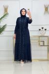 Hüma Abaya - Lacivert